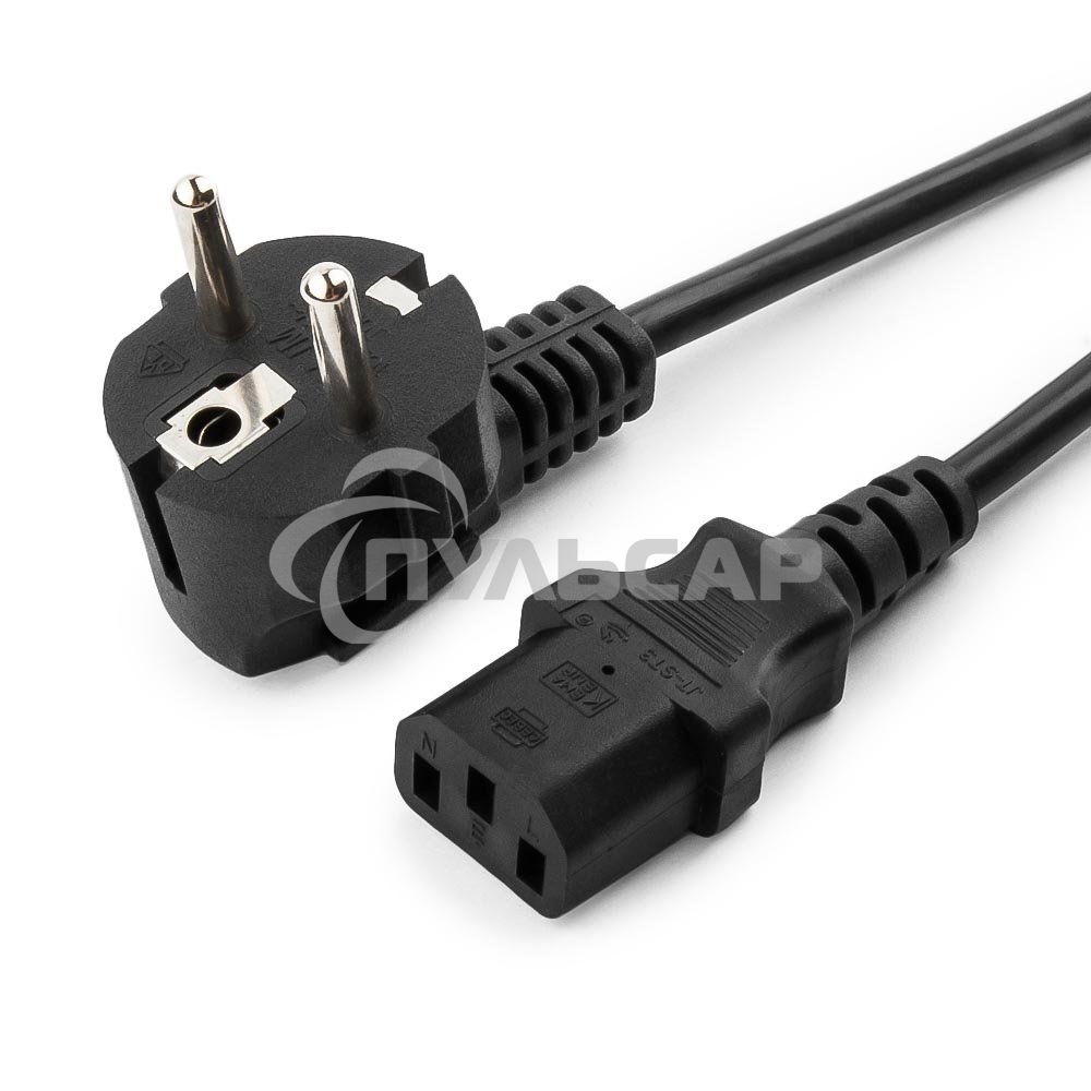 Кабель Gembird Power 250V 10A EUR, VDEКабель питания сетевой, Евровилка, заземление, 5m (PC-186-VDE-5M)