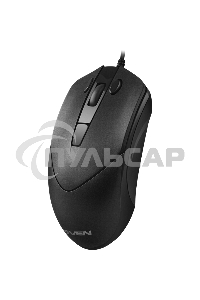 Мышь проводная SVEN RX-100 черный, 4000 dpi, USB, кнопки - 6