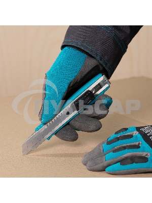 Нож 160 мм, метал.корпус, выдв. сегм. лезвие 18 мм (SK-5), метал. напр-щая, клипса для ремня Gross