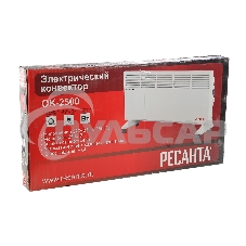 Конвектор Ресанта ОК-2500 белый, 2500 Вт, 30 м2, термостат