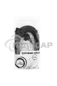 Кабель Gembird Power 250V 10A EUR, VDEКабель питания сетевой, Евровилка, заземление, 5m (PC-186-VDE-5M)