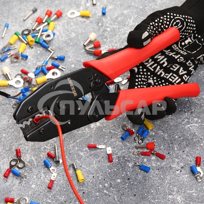 Кримпер Rexant HT-336 N для обжима изолированных и неизолированных гильз 1.5-10.0 мм²