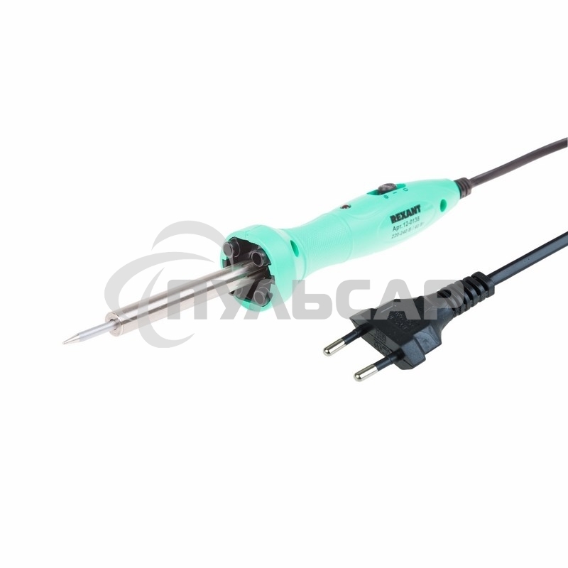 Паяльник Rexant с нагревателем, долговечное жало, 220 В/40 Вт, LED подсветка