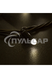 Гирлянда Neon-night Нить 10м, постоянное свечение, черный ПВХ, 230В, Теплый белый