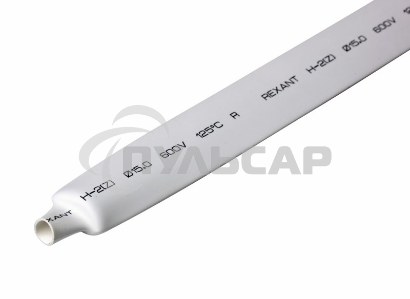 Термоусаживаемая трубка Rexant 15,0/7,5 мм, белая, упаковка 50 шт. по 1 м