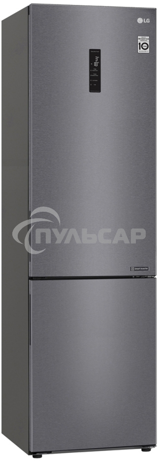 Холодильник LG GA-B509CLSL графитовый двухкамерный 277/107л морозилка снизу, No Frost