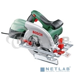 Дисковая пила Bosch PKS 55 А, 1200 Вт зеленый/черный