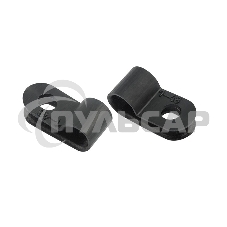 Кабельная скоба под винт Rexant 5 мм, черная, упаковка 50 шт.