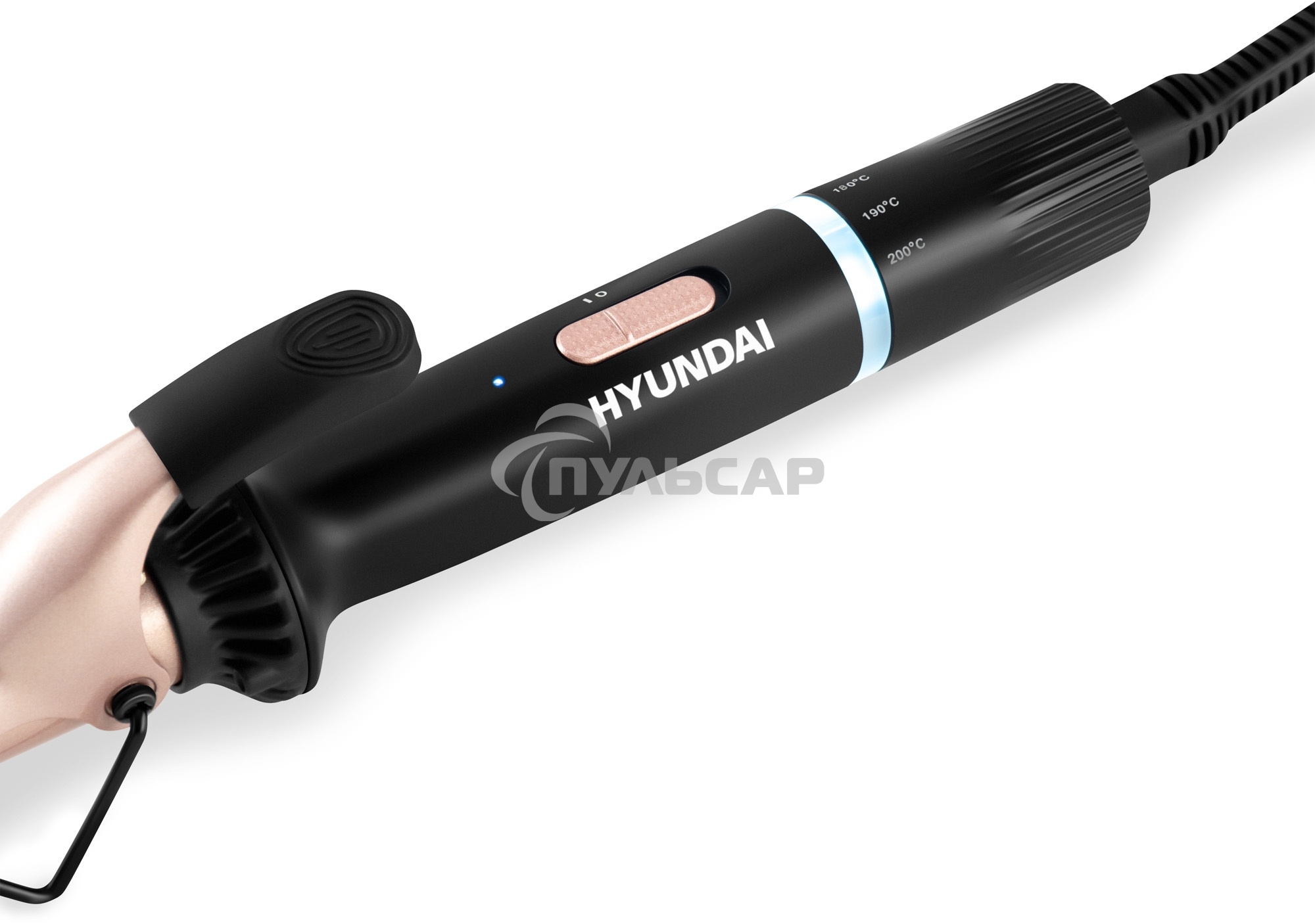 Щипцы Hyundai H-HS1422 40Вт макс.темп.:200С покрытие:керамико-турмалиновое черный
