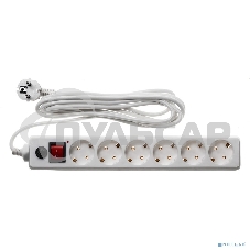 Сетевой фильтр Buro 600SH-16-3-W 3м (6 розеток) белый (коробка)