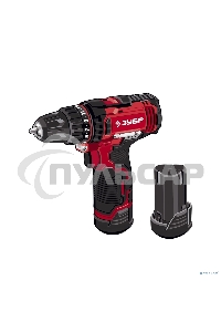 Дрель-шуруповерт ЗУБР ДШЛ-125-22, Аккумуляторная, 12В, 2 АКБ, Кейс
