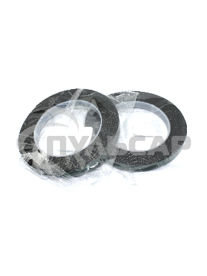 Скотч двусторонний черный вспененный с зеленой защитной лентой толщина 1мм ширина 10мм 5м 2 шт