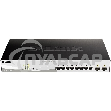 Коммутатор D-Link DGS-1210-10MP/FL 8G 2SFP 130W управляемый