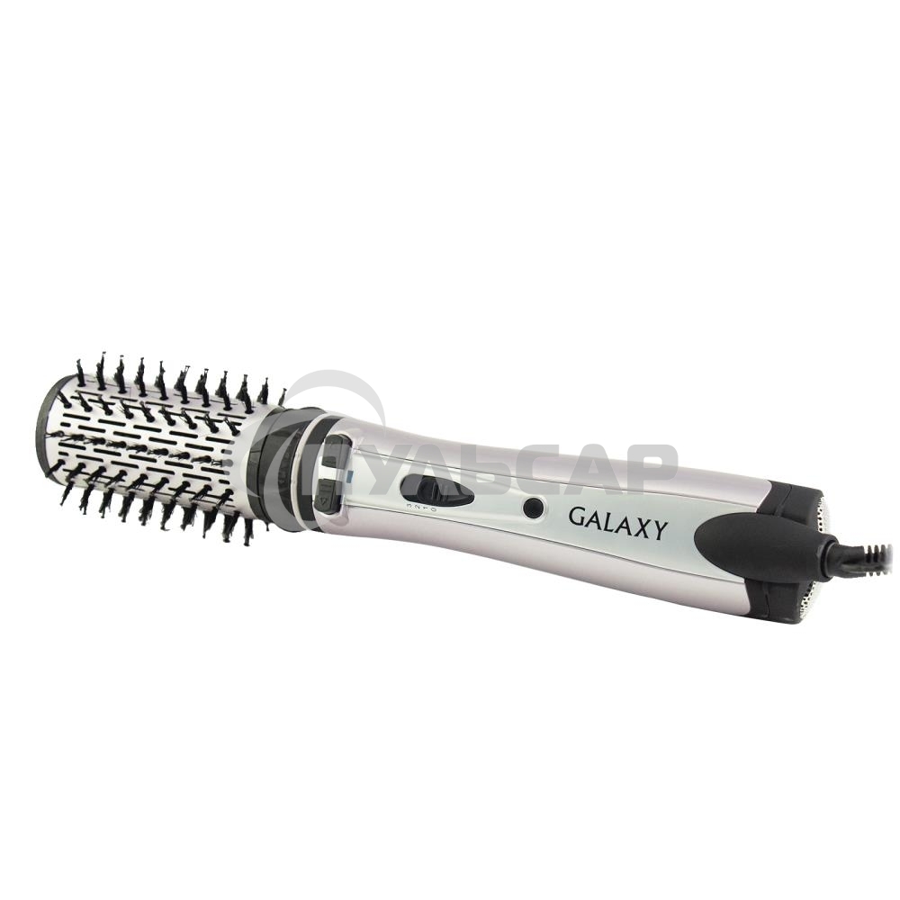 Фен-расческа Galaxy Line GL 4404, сиреневый с черным, 1200 Вт, 2 насадки (диаметр 50 мм и 30 мм), 2 направления вращения насадок, 2 скоростных режима, керамическое покрытие насадок, функция 