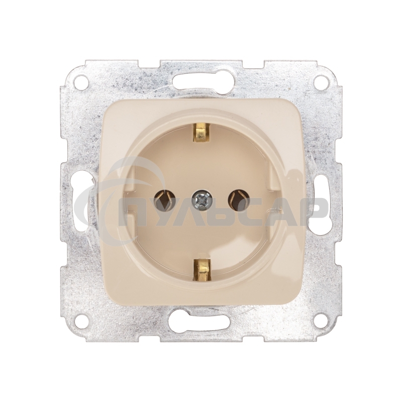 Розетка 1-ая DEA керамика с/з с/у 16А мех. Беж KRANZ (1/10/120)