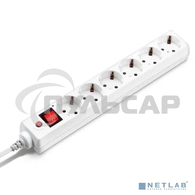 Сетевой фильтр Buro 600SH-16-3-W 3м (6 розеток) белый (коробка)