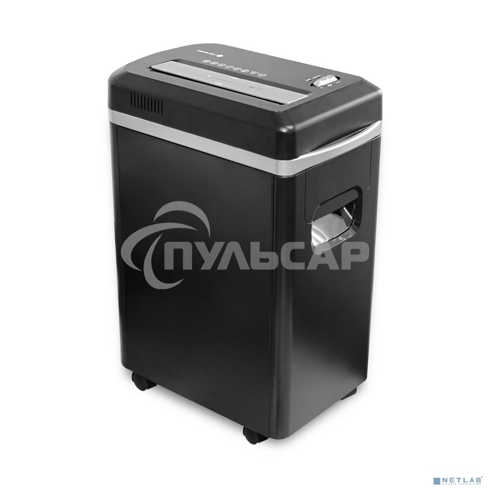 Уничтожитель документов ГЕЛЕОС УМ22-5 Уничтожитель документов ГЕЛЕОС УМ22-5, DIN P-5 (5 ур-нь секр.), фрагмент 2х8мм, 9-10 лист (70г/м2), CD/пл.карты/скрепки/скобы, 22 литра