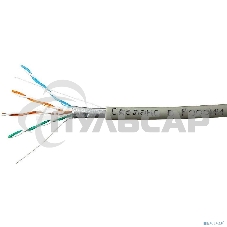 Кабель SkyNet Light FTP indoor 4x2x0,46, медный, FLUKE TEST, кат.5e, однож., 100 м, box, серый