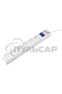 Фильтр-удлинитель PowerCube (SPG(5+1)-16B-3M) 6 розеток, 3м,16А/3,5кВт, белый