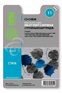 Картридж струйный Cactus CS-C4836 голубой (29 ml) для №11 HP 2000/2500/1000/1100/1200
