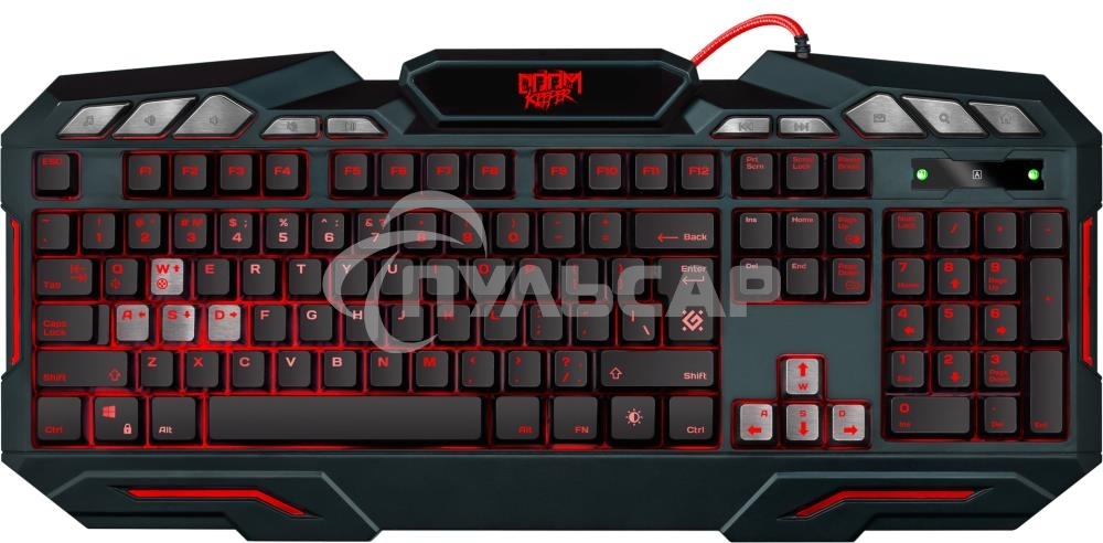 Клавиатура проводная Defender Doom Keeper GK-100DL RU, USB, черный