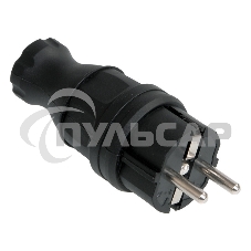 Вилка электрич. прям. ОМЕГА с заземл. IP44 ВБп3-1-0м каучук ИЭК PKR01-016-2-K02
