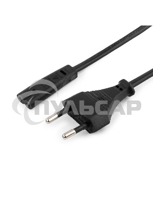 Кабель питания для ноутбуков, аудио/видео техники Gembird PC-184-VDE-1.8М, 1,8м, VDE, 2-pin, черный, пакет