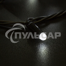 Гирлянда Neon-night Нить 10м, постоянное свечение, черный ПВХ, 230В, белый