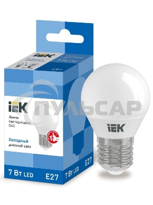 Лампа светодиодная ECO G45 7Вт шар 230В 6500К E27 ИЭК LLE-G45-7-230-65-E27
