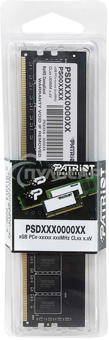Оперативная память Patriot Signature, DDR4, 16Gb (1x16 Gb), 3200 MHz, CL22, DIMM