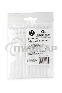 Хомуты-липучки на основе ленты Velcro VT-110x11WT 110 x 11 мм, белые (12 шт.)