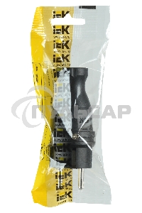 Вилка электрич. прям. ОМЕГА с заземл. IP44 ВБп3-1-0м каучук ИЭК PKR01-016-2-K02