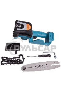 Аккумуляторная цепная пила б/щ Sturm!, 18 В, 1BatterySystem, шина 20 см, без ЗУ и АКБ CSC1808BL