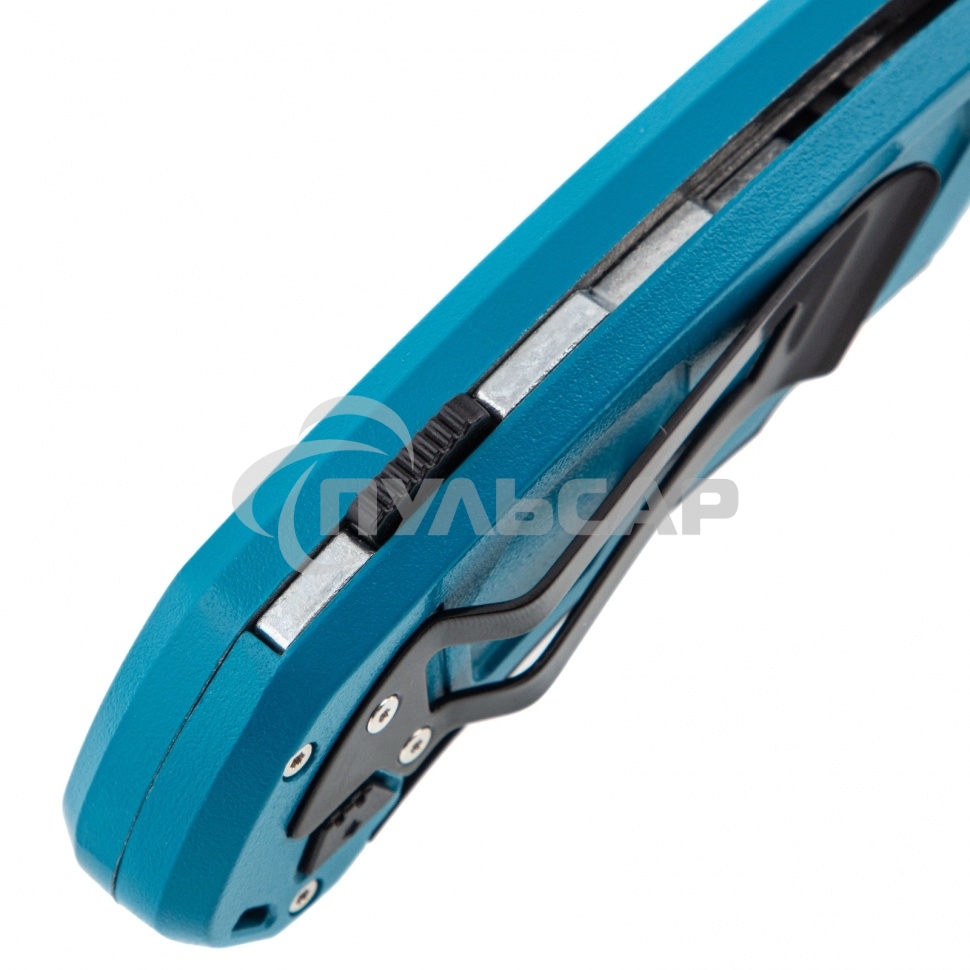 Нож 130 мм, алюм. корпус, выдв. трапец. лезвие 18 мм (SK-5), клипса для ремня, 4 лезвия Gross