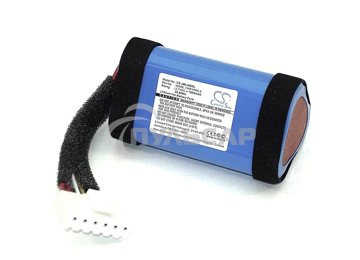 Аккумуляторная батарея CameronSino CS-JML400SL для JBL Charge 4 3.7V 7800mAh 28.86Wh