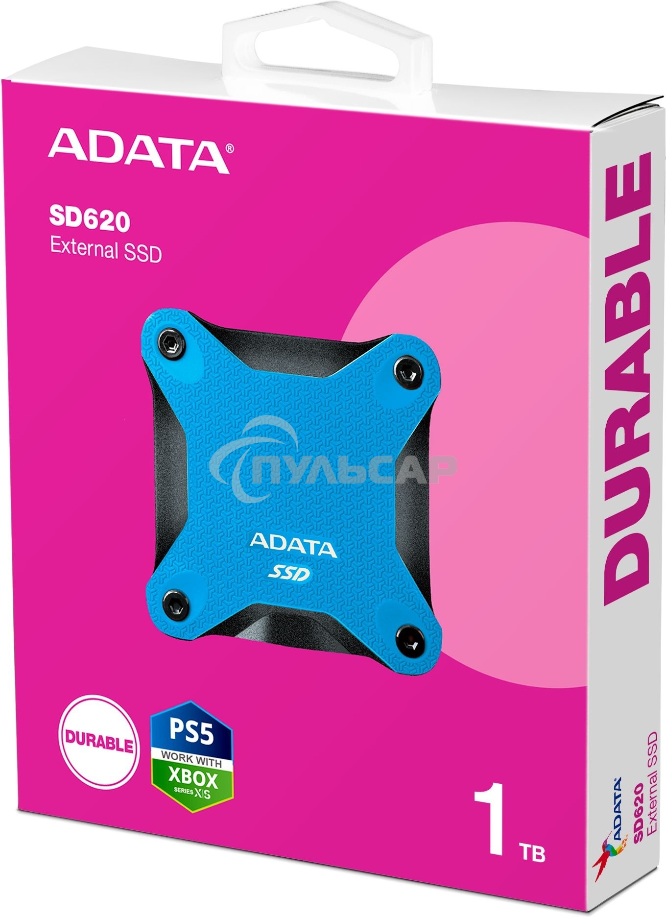 Внешний SSD ADATA SD620, 1TB, USB 3.2 Gen 2 Type-A, R/W 520/460, синий