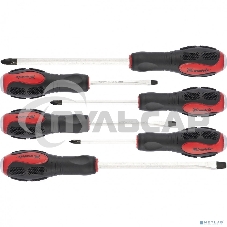 Набор отверток Matrix ударных 6шт. ph1x75 ph2x100 ph3x150 sl5x75 sl6x100 sl8x150 crv