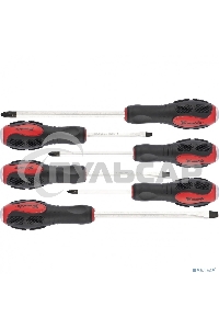 Набор отверток Matrix ударных 6шт. ph1x75 ph2x100 ph3x150 sl5x75 sl6x100 sl8x150 crv