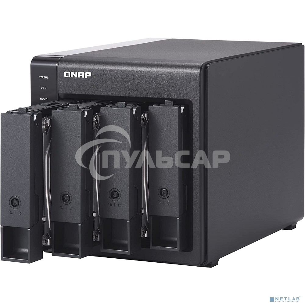 Полка расширения сетевого хранилища без дисков channel QNAP DAS TR-004 4 Bay 2.5/3.5 SATA Type-C USB 3.1 Gen 1 (5 Gb/s ) Direct Attached Storage with Hardware RAID