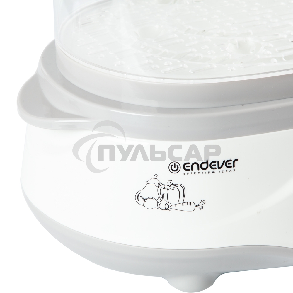 Пароварка Endever Vita-170, белый/серый, мощность 1000 Вт, объем 11 л