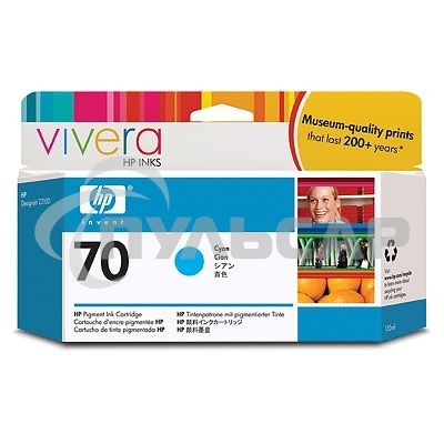 Картридж струйный HP №70 C9452A голубой для HP DJ Z2100/Z3100 (130мл)