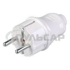 Вилка Iek EVP10-16-01-K01 ВПп10-01-Ст разборная прямая с з/к 16А белая