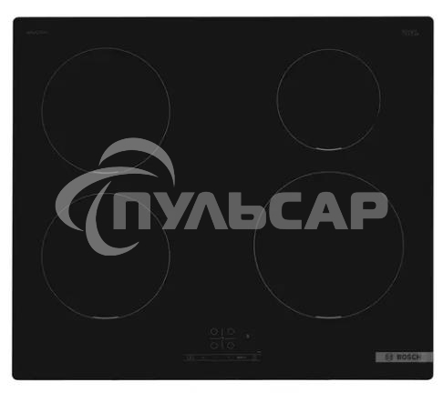 Индукционная варочная панель Bosch Serie 4 PUE611BB5E, индукционные, независимая, черный