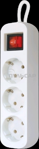 Удлинитель Defender S318 белый 1.8 м, 3 розетки 