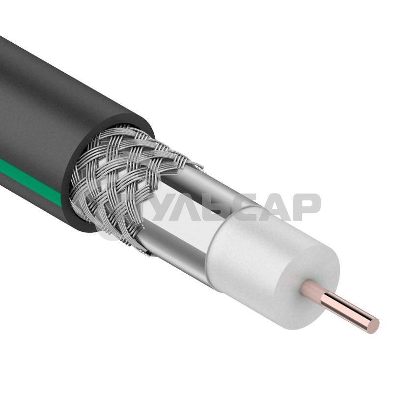 Кабель коаксиальный PROconnect SAT 703 B, Cu/Al/Al, 75%, 75 Ом, бухта 100 м, черный OUTDOOR