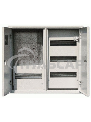 Корпус металлический навесной учетный 2-двер 520х585х160 3-фазн 48мод. DEKraft 30404DEK