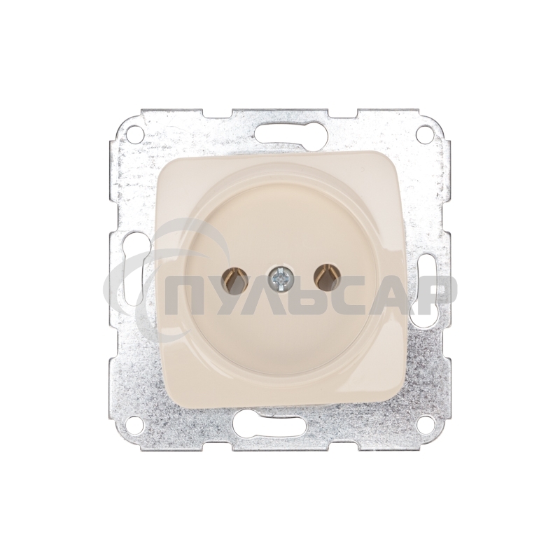 Розетка 1-ая DEA керамика б/з с/у 10А мех. Беж KRANZ (1/10/120)