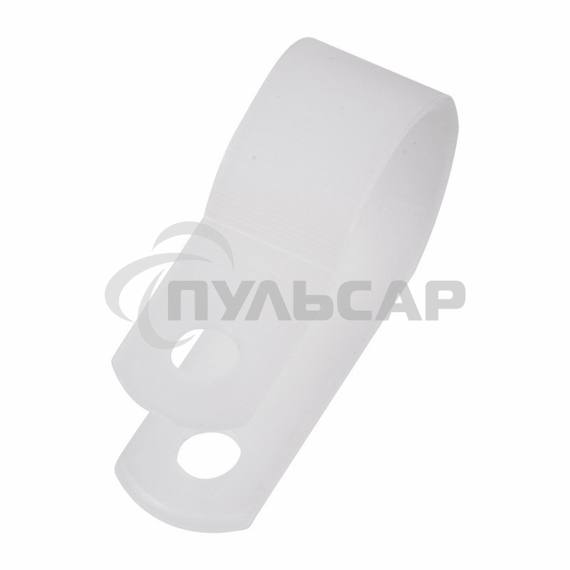 Кабельная скоба под винт Rexant 16 мм, белая, упаковка 50 шт.