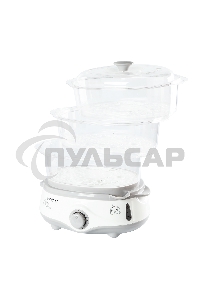 Пароварка Endever Vita-170, белый/серый, мощность 1000 Вт, объем 11 л