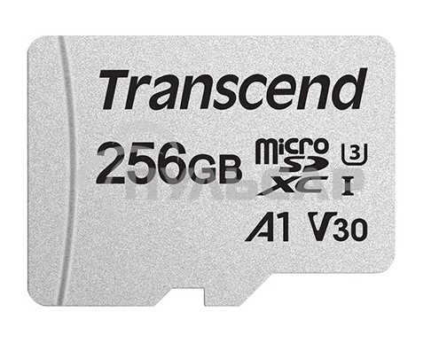 Флеш карта microSD 256Gb Transcend microSDXC Class 10 UHS-I U3, V30, A1, (SD адаптер), TLC